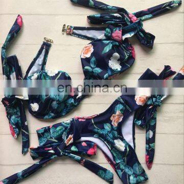2017 The New Split Swimsuit Europe And America Burst Paragraph Printing Sexy