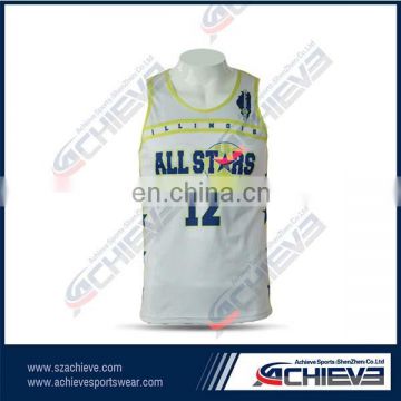 Printed reversible basketball jerseys uniforms