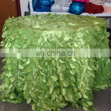 Customized Color Taffeta Petal Round Wedding Table Cloth