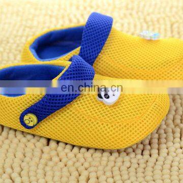 promotional soft home use fashion mesh child slippers