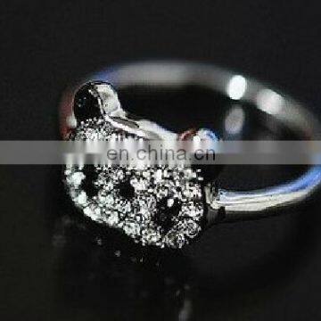 Godbead Brand Unique Bear Ring Full Crystal Bear Silver Color Finger Rings for Women Statement Party Design photo-4