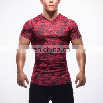 man gym camo muscle fit graphic tee shirts