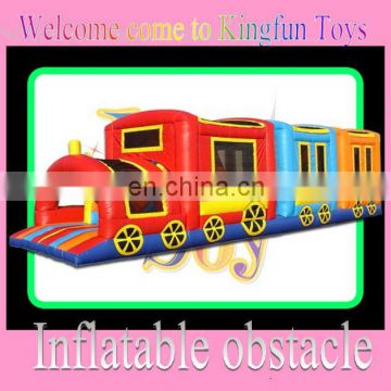 KF068 train inflatable obstacle tunnle/inflatable toys