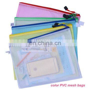 Plastic Mesh File Folder Custom Document Folder Clear Pvc Document Bags With Zipper for Documents and Receipt photo-4