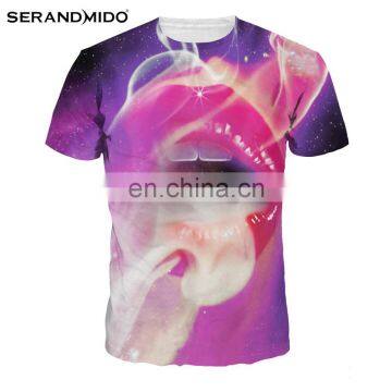 custom 100% polyester sublimation 3d all over printed t shirt