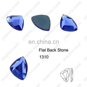 DZ-1310 triangle 14*20mm flat back fancy glass stones for jewelry finding