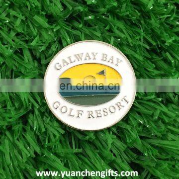 24mm custom ball marker with full color golf club logo