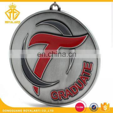 Wholesale Iron Die Struck Simple Graduate Medal with Soft Enamel