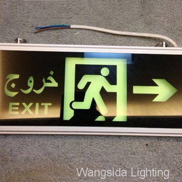 Hanging Emergency Exit Sign LED 3W 2Hour Battery Backup Rechargeable Fir Emergency