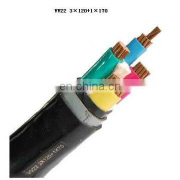 LV copper core xlpe insulated 4 core 3 awg armoured cable