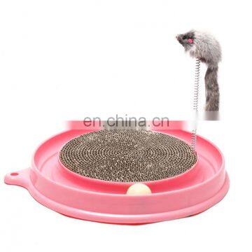 Pet Toys Cat Crazy Ball Disk Catch The Mouse Toy Interactive Amusement Plate Cat Moving Turntable