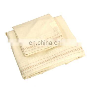 Solid Sheet Sets 100% Polyester Mattress Covers Beige Flat Sheet Sets