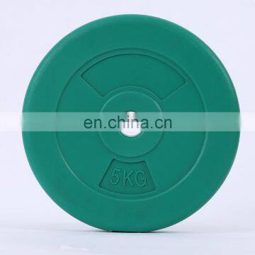 High Quality Body Fitness Equipment Rubber Weightlifting Barbell photo-3