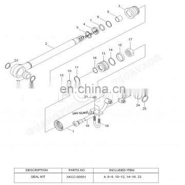 FOMI OEM NEW Wheel Loader HL730-9 Steering Cylinder Seal Kit XKCC-00551