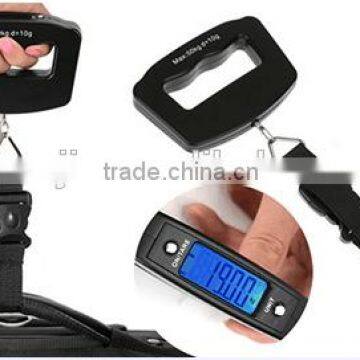 Urparcel 50kg/ 10g Pocket Electronic Digital LCD Luggage Travel Weighing Scale Handheld Balance Scale with Hanging Strap