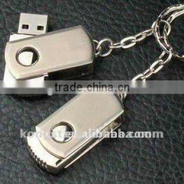 Hot selling metal swivel usb flash drive with 32MB-64GB custom logo design