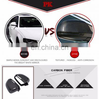 Full Replacement Carbon Fiber Mirror Cap for Audi A4 B8 S4 RS4 08-10