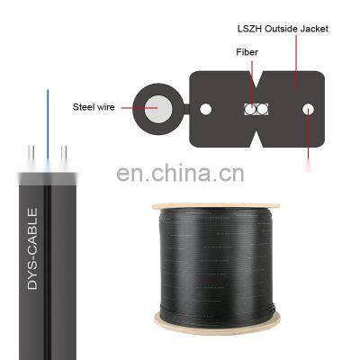 Self-supporting Outdoor Steel Messenger Wire FRP FTTH Drop Fibra Optica 1 2 4 core fiber optic cable