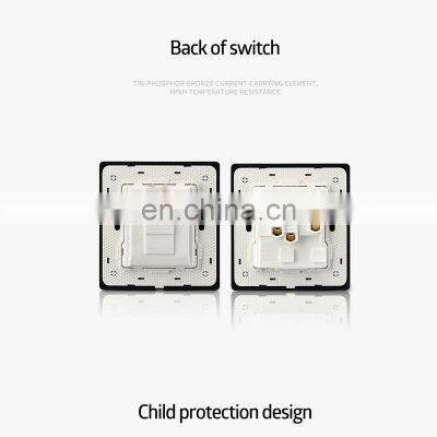 Type 86 UK/EU Standard 1 Gang 1/2 Way Wall Push Button Light Switch Zinc Alloy Panel Socket and Switches Electrical 10A photo-5