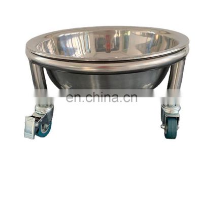 Hospital stainless steel toilet bowl Patient Kick bucket Stainless Steel Furniture Kicking Bowl for hospital use