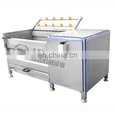 SUS304 Industrial potato taro brush roll washing and peeling machine