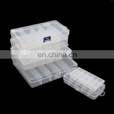 Wholesale white transparent plastic fishing tackle fishing box Fishing gear box bait hook plastic box
