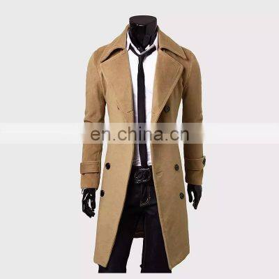 Custom-made Extra-large Wool Multi-button Men's Slim Long Suit Jacket Men's Long Coat photo-4