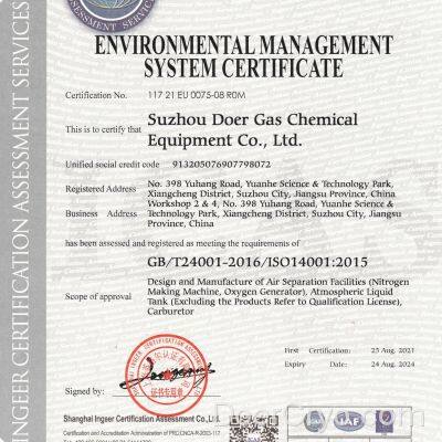ISO 14001, Environmental Management System Certifi