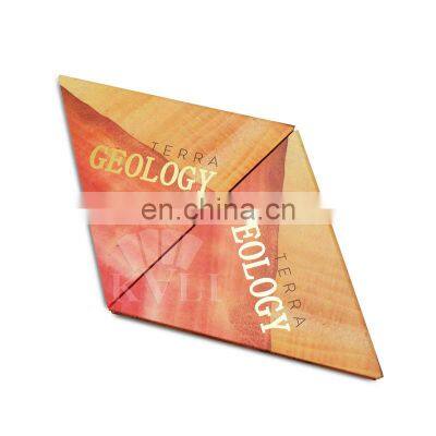 Best Sale Special Shape Cosmetic Packaging Custom Triangle Eyeshadow Palette With Magetism Closure