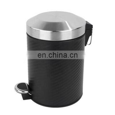 Embossed  Body Line  Garbage Can  Kitchen  New Developed Household  Pedal Bin  Bathroom Soft Close Hotel Trash Bin