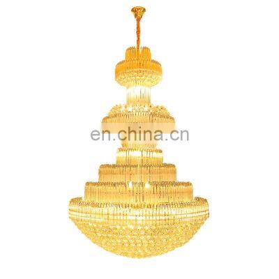 Large Hotel Lobby Luxury Pendant Lamp Crystal Chandelier LED Pendant Light