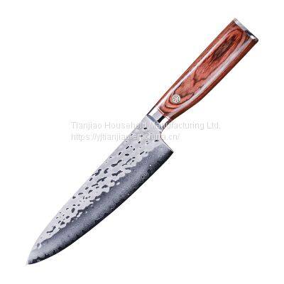 8 Inch VG10 Damascus Chef Knife with Pakkawood Handle Kitchen Knives Slicing Chef's Knife