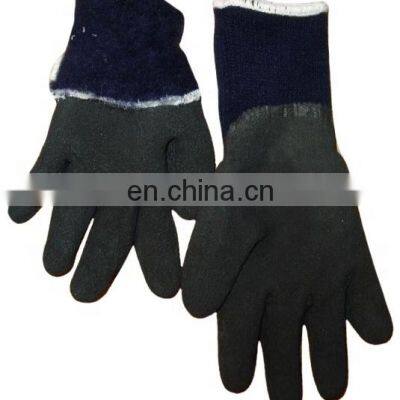 7 Gauge Warm Fluorescent Orange Acrylic Latex Palm Coated Gloves,Hand Gloves for Construction Work photo-5