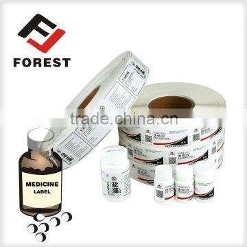 professional printing label for madicine bottle, drug label, bottle label printing.