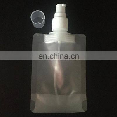 Custom Print Liquid Packaging Mylar Spray Refill Pouch Clear PET Stand up Plastic Spray Bottle for Clean photo-4