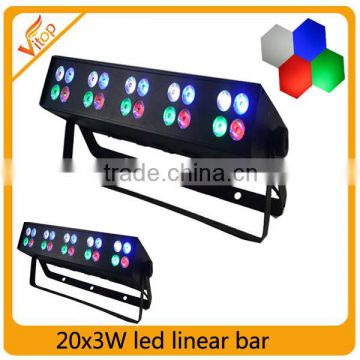 New stage rgbw bar light 20x3w rgbw led stage linear led work light bar