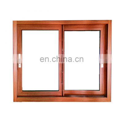 Aluminium Horizontal Sliding Storm Windows Sliding Windows Residential Wood Color Two Track Aluminum Sliding Window Swing Modern