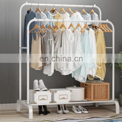 Metal Wardrobe Storage Rack Clothing Organizer For Living Room / Bedroom