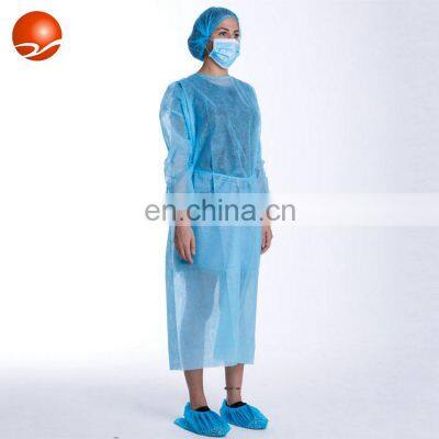 Wholesale OEM PPE Disposable 45g SMS PP Material Isolation Gown