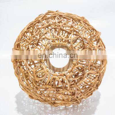 Round Ball Rattan Lamp Shade Hanging Pendant Light Manufacturing Wicker Woven Lamp Light Shade Best Wholesale photo-4