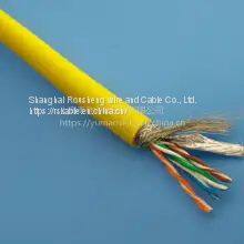 Seawater proof PUR polyurethane high flexibility cable Twisted pair shielded tow chain cable underwater monitoring watertight cable