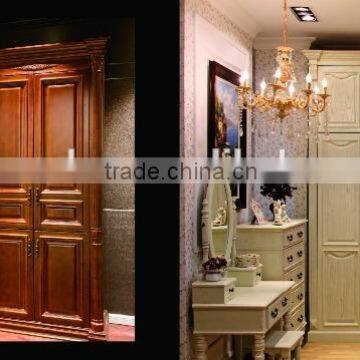 Chinese Antique Solid Natural Wood Bedroom Wardrobe Cabinet photo-4