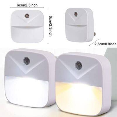 Dusk Automatically Turn on and Off plug in EU US Smart wall sensor night light for Kids,Bedroom,Bathroom,Stairs