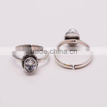 WHITE TOPAZ TOE RING ,925 sterling silver jewelry wholesale,WHOLESALE SILVER JEWELRY,SILVER EXPORTER,SILVER JEWELRY FROM INDIA