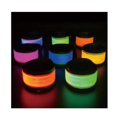Promotion wholesale night running light custom LED slap bracelet