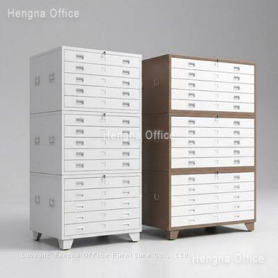 Große Zeichenschränke BP-D234 | Beschädigungsfreie Flachschubladen und elegante Griffe | A0-Flachmappen für Poster, Fotos und Kunststudios - Großhandel aus chinesischer Fabrik