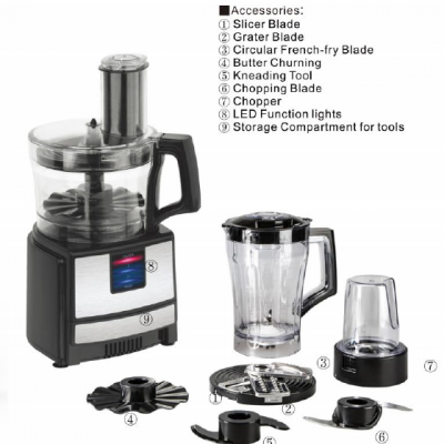 8 In 1 Food processor/ Food Processor and Vegetable Kitchen Equipment Chopper（Wechat:13510231336）