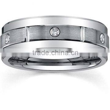 Boy Friend Men's Tungsten Satin Spinner Band Engagement Ring