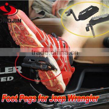 Car accessories feet peg for jeep wrangler black color metal material fits 07-15 JK