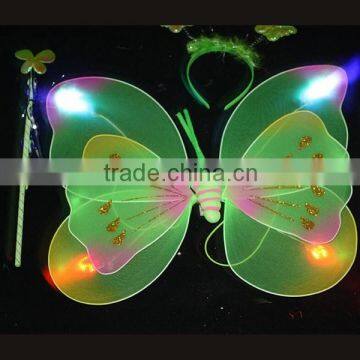 Wholesale Cheap Double Layer Fairy Kids Butterfly Wings Halloween Pink Butterfly Wing for Sale photo-3